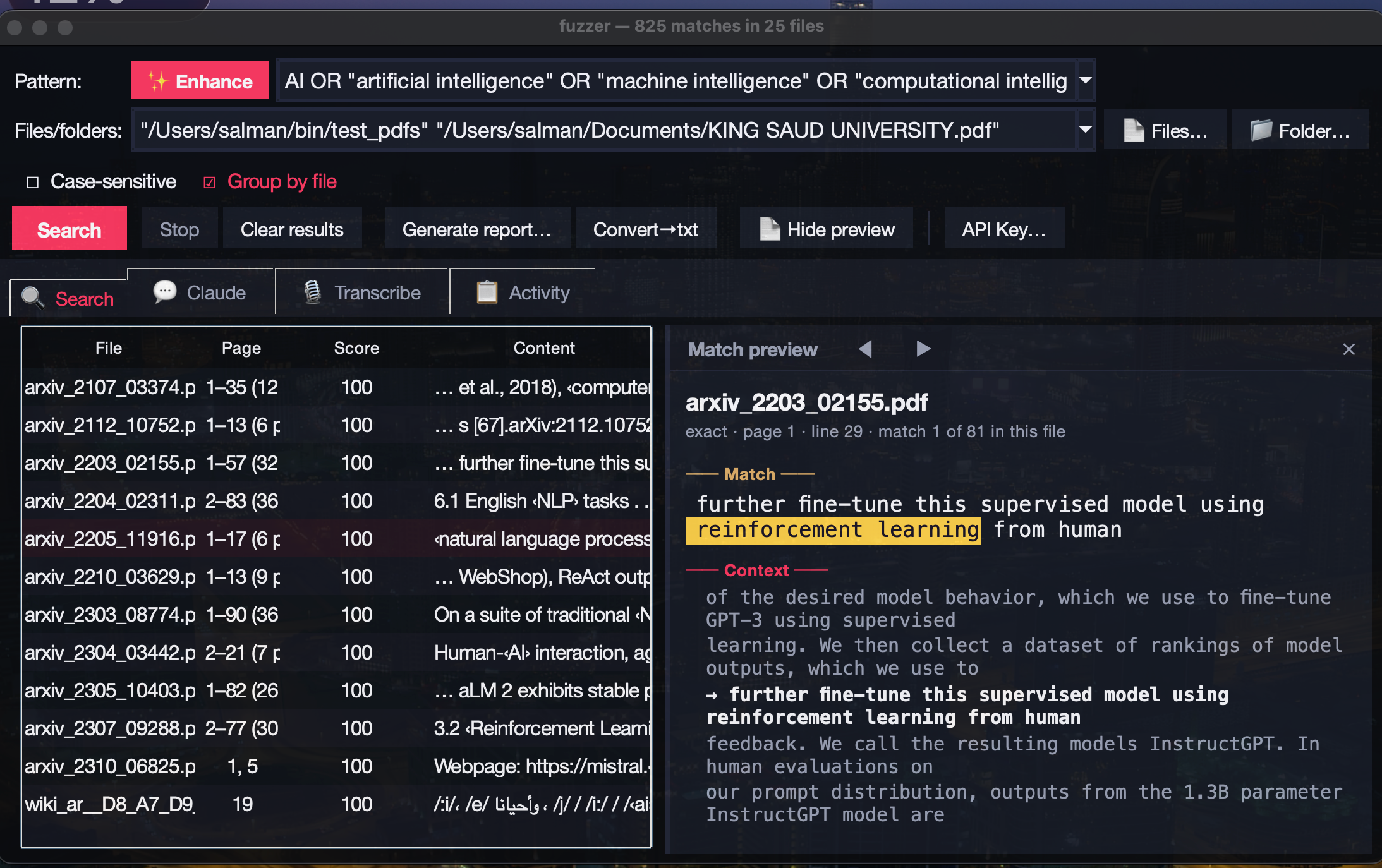 Fuzzer Beast — Mac fuzzy file search app